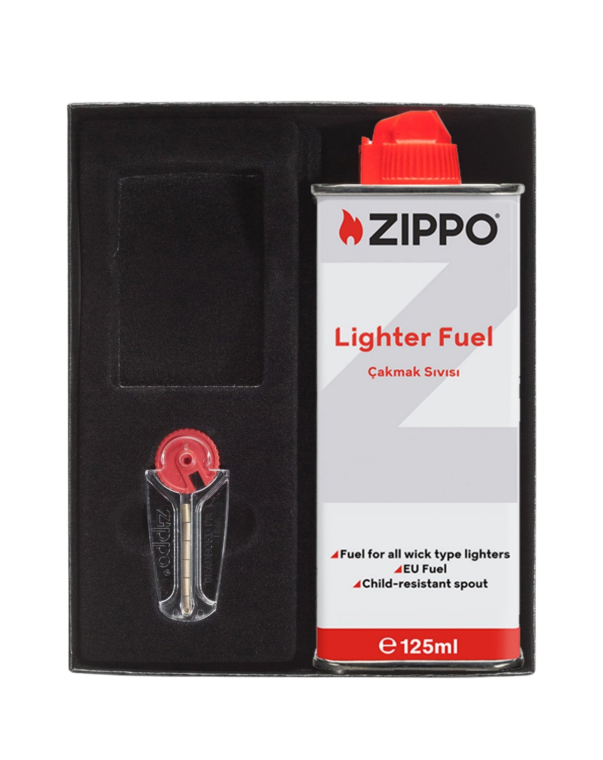 Zippo Çakmak Hediye Kutusu (Benzin & Taşlı)