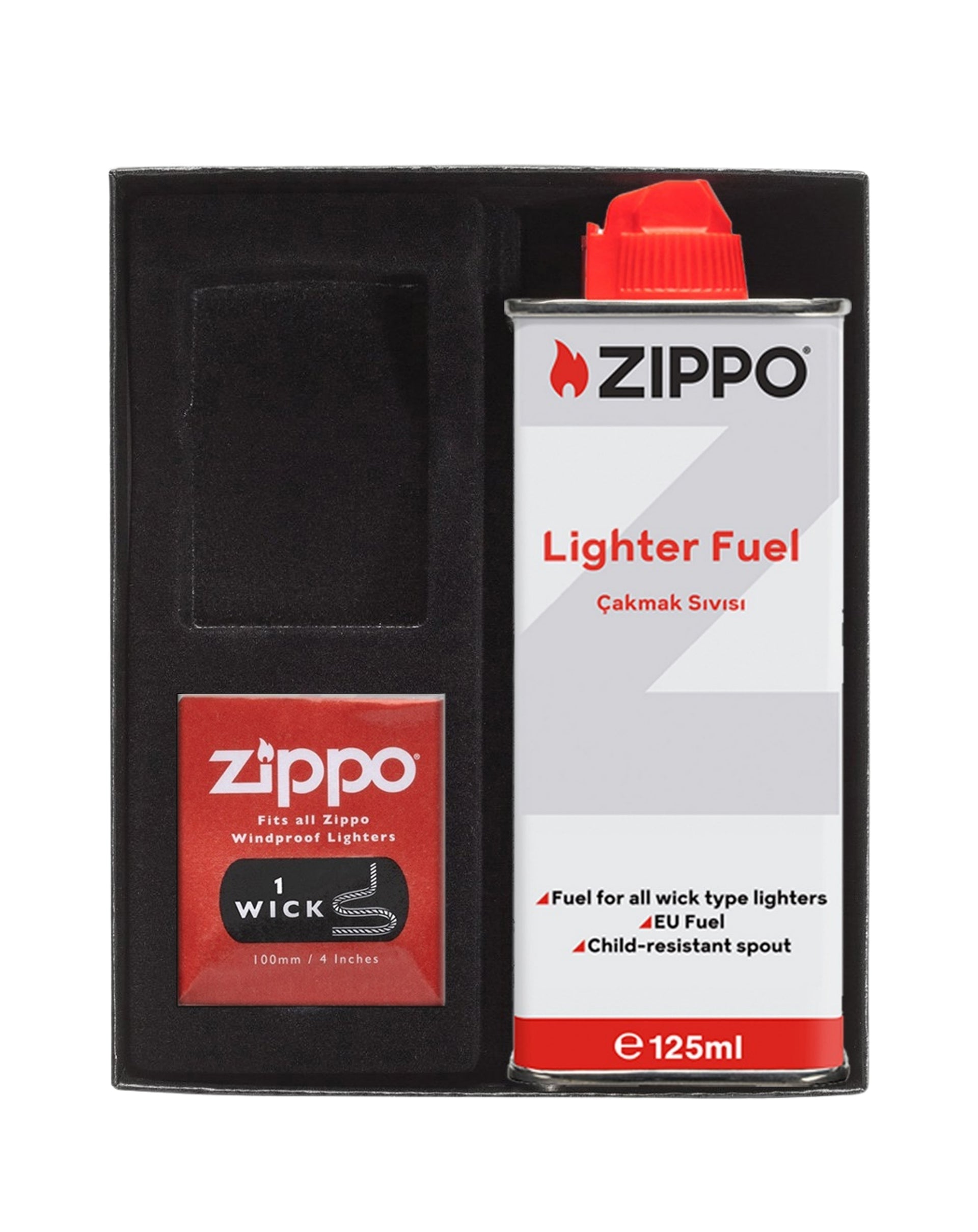 Zippo Çakmak Hediye Kutusu (Benzin & Fitili)