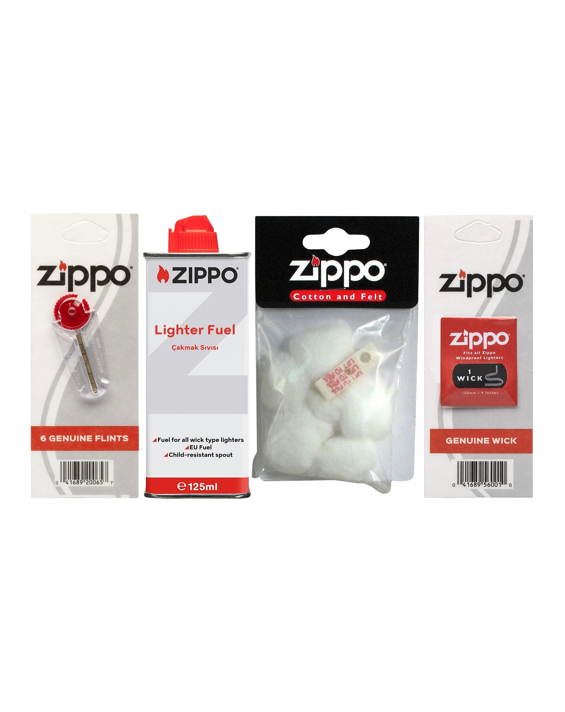Zippo Çakmak Benzini & Fitil & Taşı & Pamuk ve Keçesi