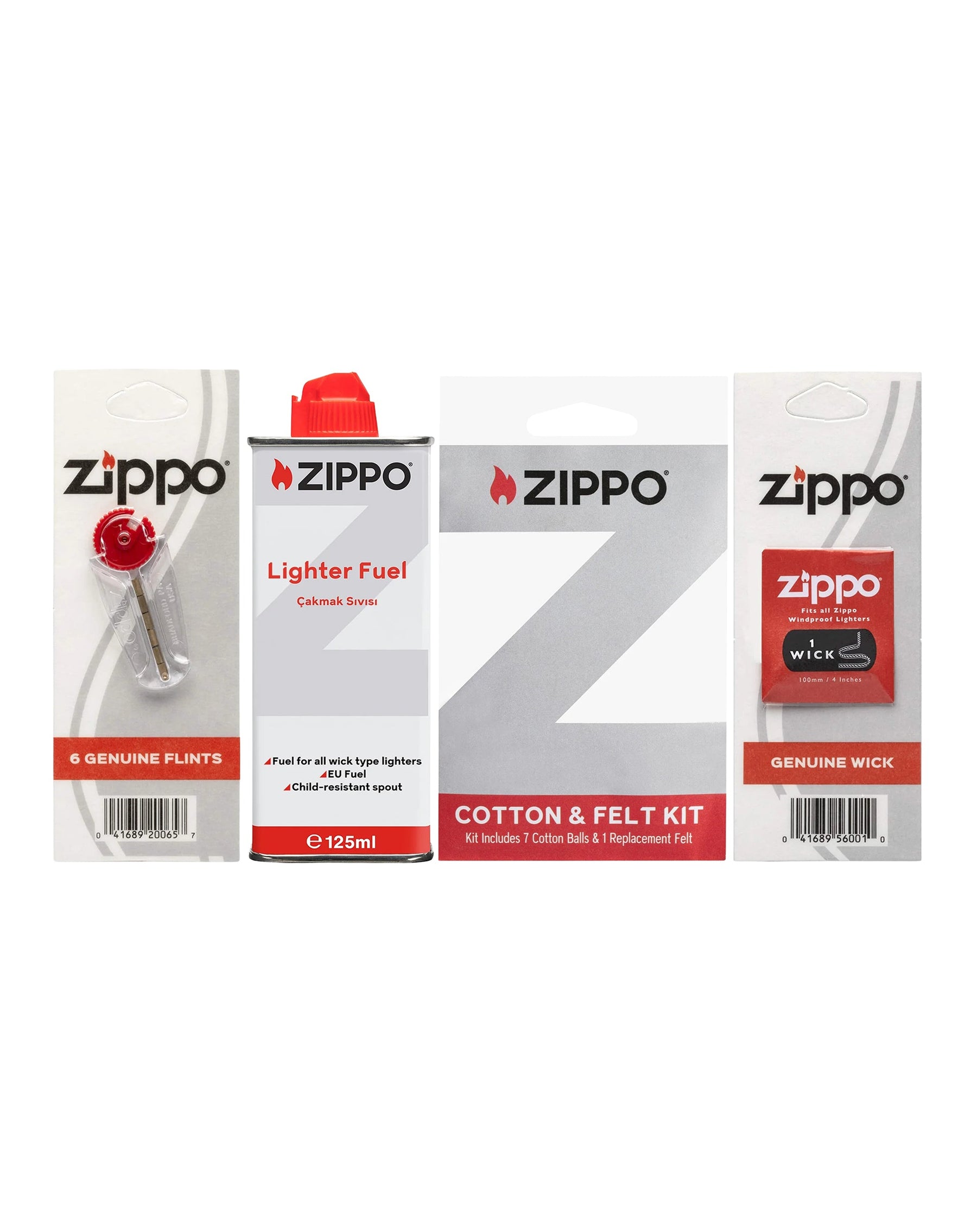 Zippo Çakmak Benzini & Fitil & Taşı & Pamuk ve Keçesi