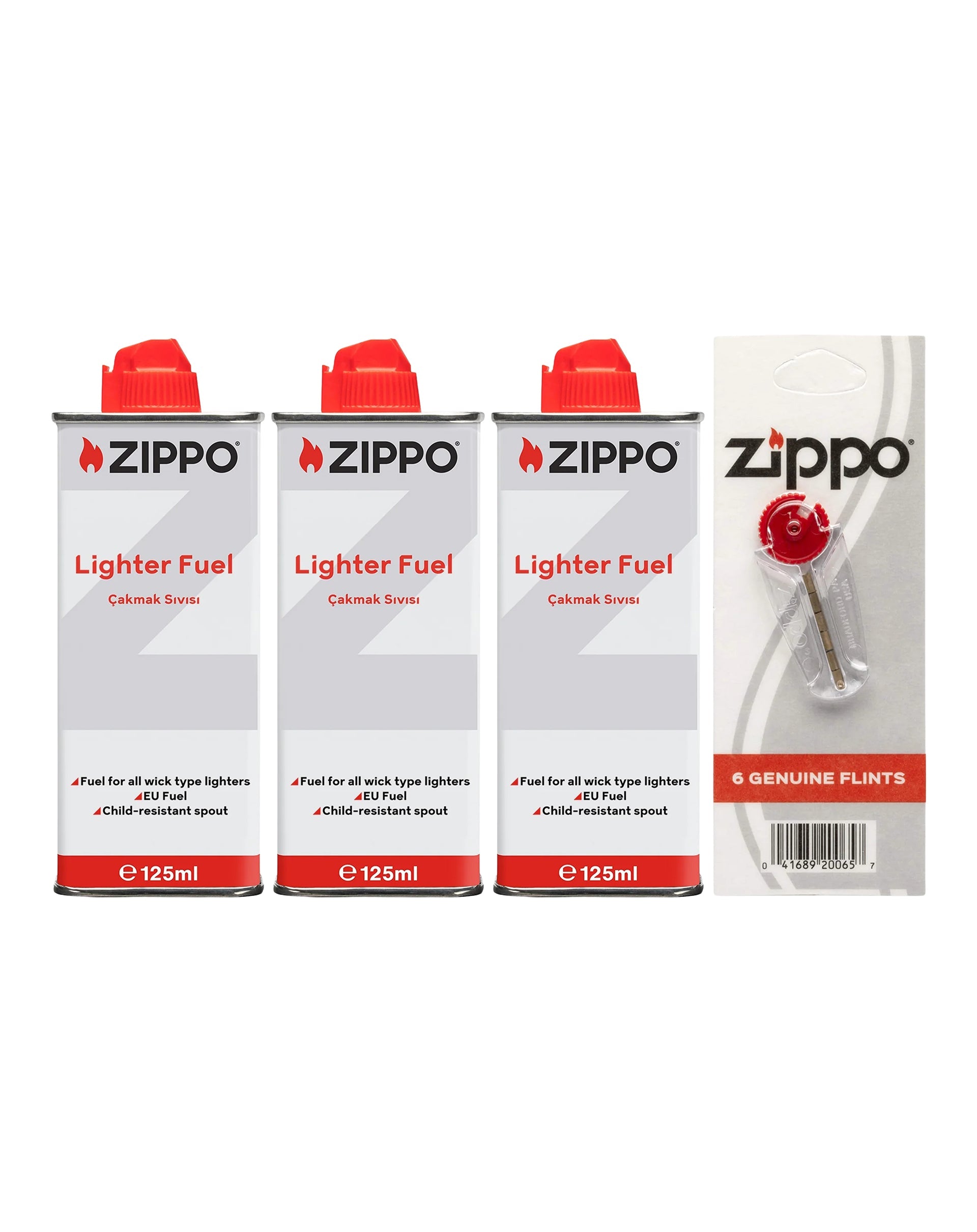 Zippo Çakmak Taşı & Benzini (3 Adet)