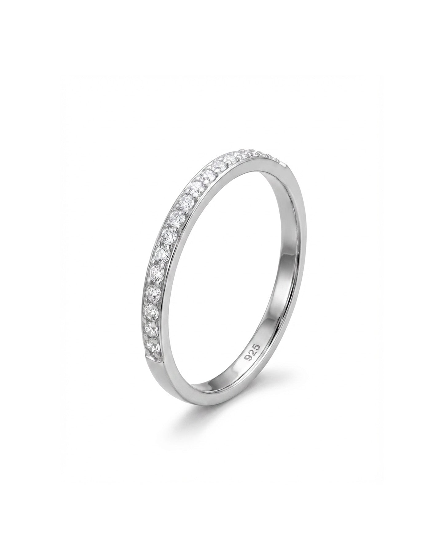 Pave Minimal Gümüş Yüzük