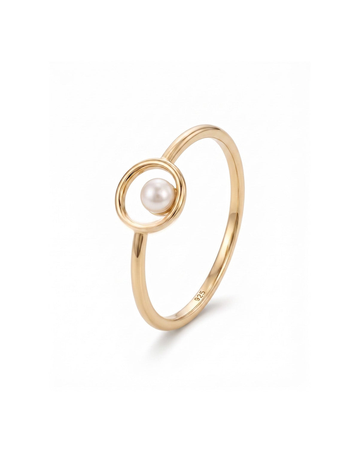 Loop Pearl Minimal Gümüş Yüzük