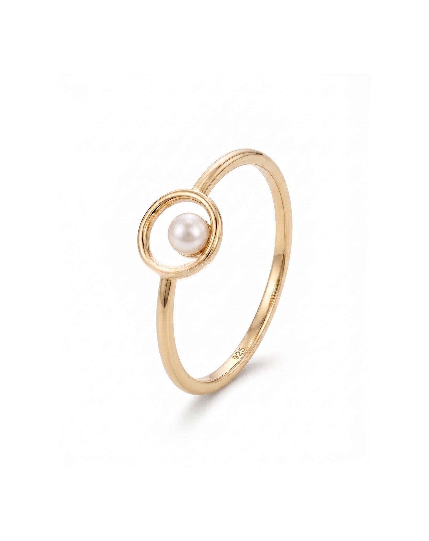 Loop Pearl Minimal Gümüş Yüzük