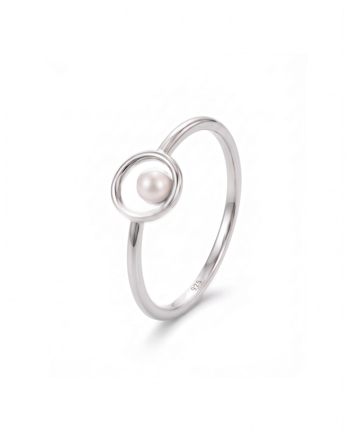Loop Pearl Minimal Gümüş Yüzük
