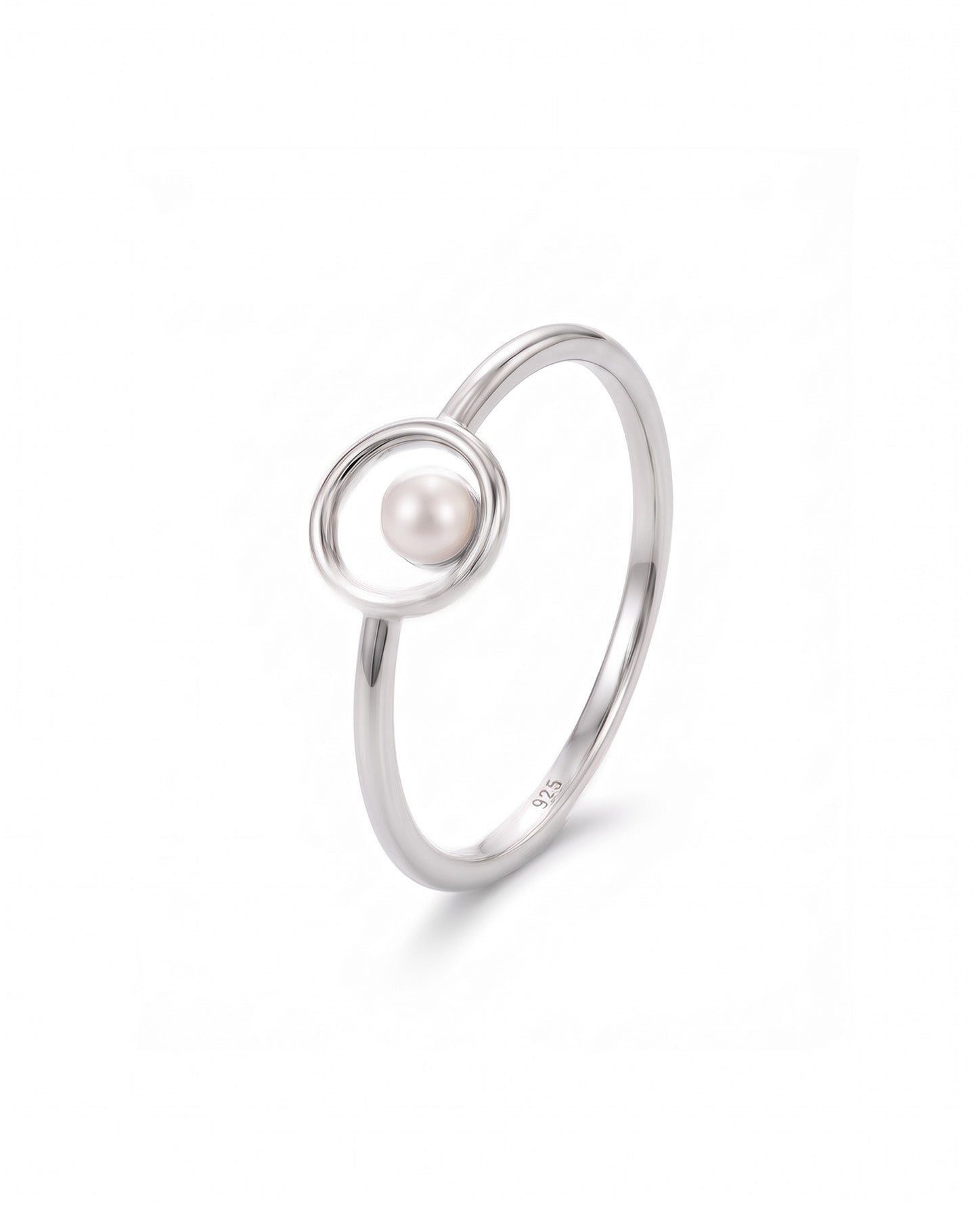 Loop Pearl Minimal Gümüş Yüzük